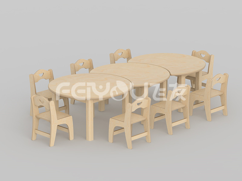 桦木圆形组合桌子