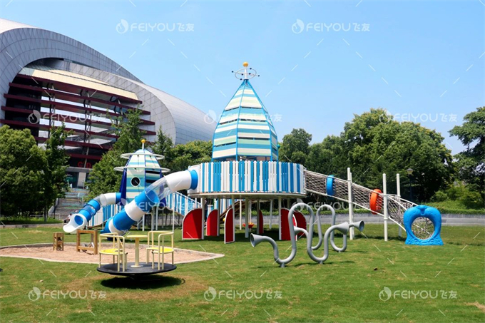 太空火箭探险基地︱飞友文旅公园：湖州奥体中心儿童游乐园